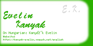 evelin kanyak business card